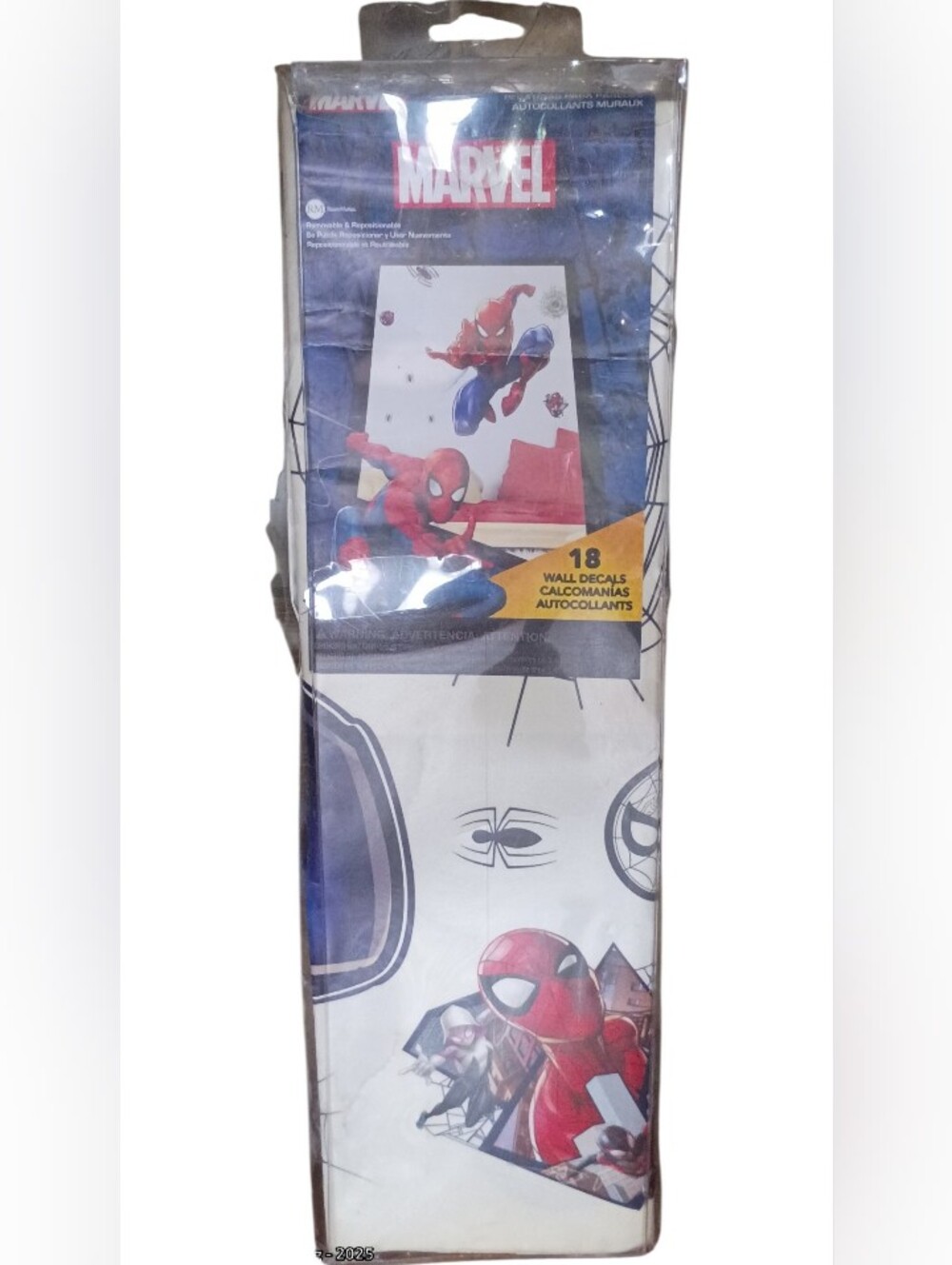 Brand New Spider-Man 18pc Giant Wall Decals - Removable & Reusable